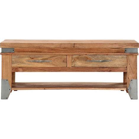 Maison Exclusive - Tavolino da Caffè 110x52x45 cm in Legno Massello di Acacia (1/5)