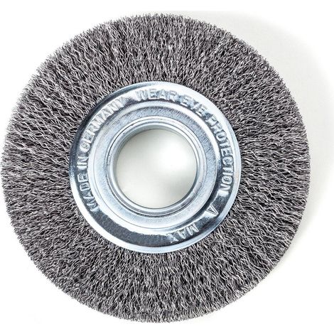 Round Steel Wire Brush with 0.30/0.35mm Bristles, 178x23mm Wavy Pattern, Suitable for Power Tools (1/5)