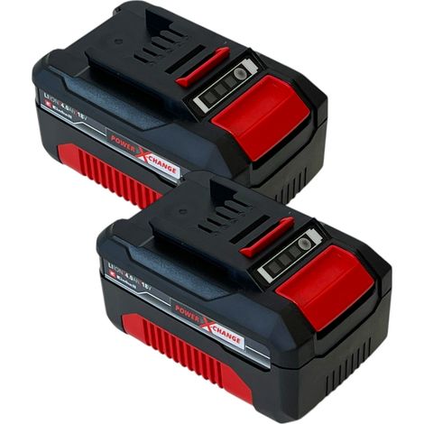 Einhell 2x Power X-Change batería recargable 18 V 4,0 Ah Li-Ion ( 2x 4511396 ) con indicador de nivel de carga