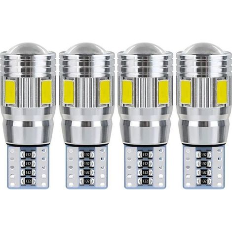 4 ampoules T10 W5W LED – plafonnier, feux de plaque, feux de gabarit – pour voiture (1/5)