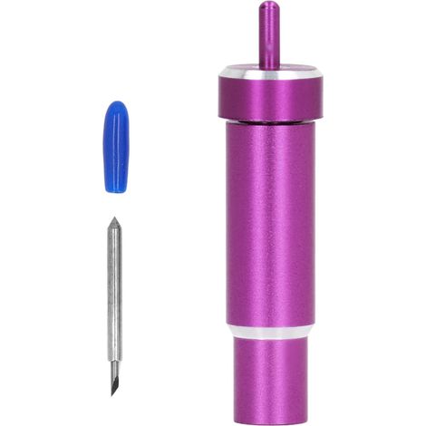 Lame de découpe pour tissu collé, pointe fine à 60°, avec boîtier robuste, pour Cricut Maker Explore (violet). (1/5)