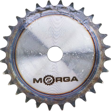 Pignon de chaîne trempé avec moyeu à bride MORGA 06B-1 (R1 3/8) Z-28 diamètre extérieur 88,8 mm (1/4)