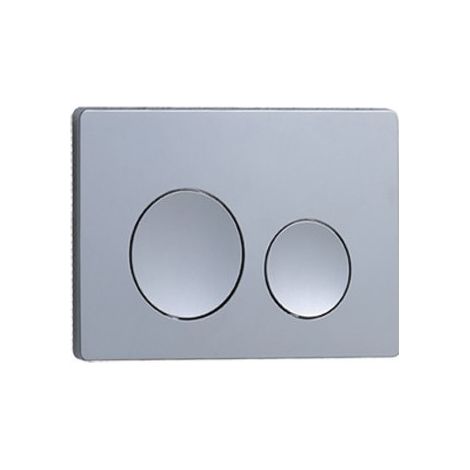 Plaque de Déclenchement Double Rond Chromé - Space