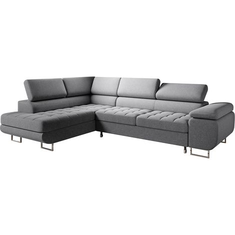 Ecksofa, links umwandelbar, 4-Sitzer, Eden Anthrazitgrau
