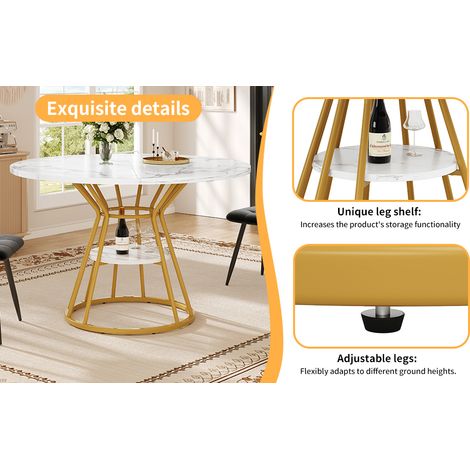Banc de table (5 pièces), table ronde pour les repas. dimensions : 100 x 100 x 76 cm (y compris 4 chaises). Table basse pour 4 personnes. Chaise en velours (y compris la table à manger avec une surfac (1/5)