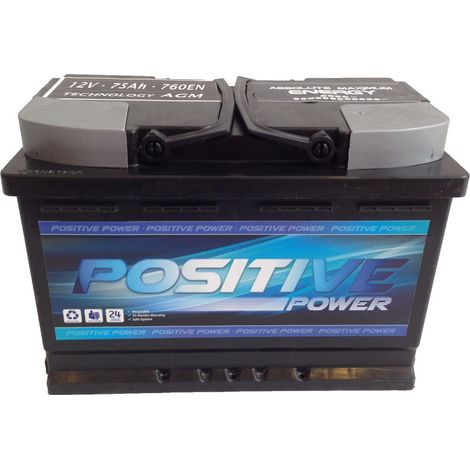 Batería de Coche 75 Ah AGM  Positive Power START/STOP