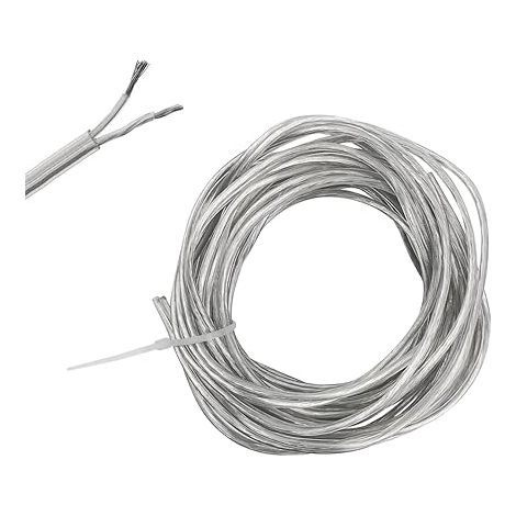 Transparent Wire 2 Core Flat Wire Flexible Cable PVC Electric 2 x 0.75 mm² Copper Core Cable Household Appliances Low Consumption Cuttable Extension (1/5)
