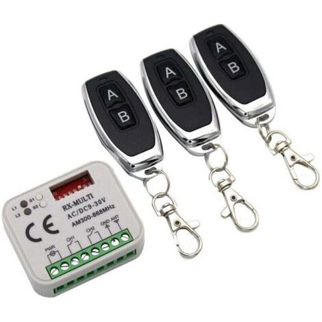 Ricevitore radio per motori, 433,92 MHz, tensione CA/CC 9-30 V, portata 50-150 metri, compatibile con 400 telecomandi