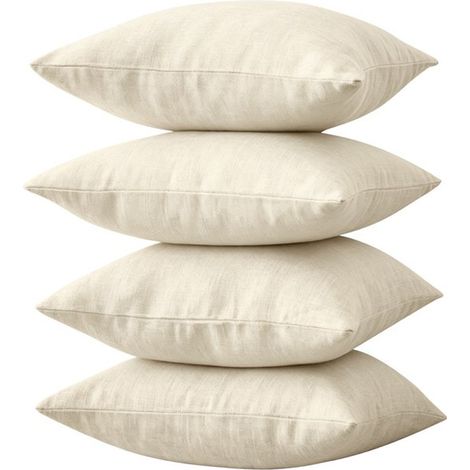 Set di 4 fodere per cuscini in lino,arredamento moderno,design semplice e neutro,adatte per camera da letto,6060 cm (1/5)