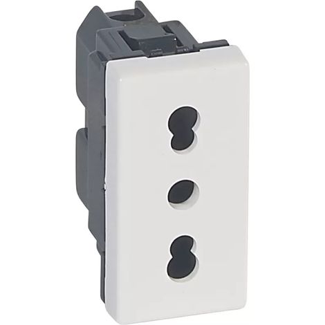 1 Modul 10/16A, 250 v (i) Schraubklemmen, weiß, 2 P+E (1/2)
