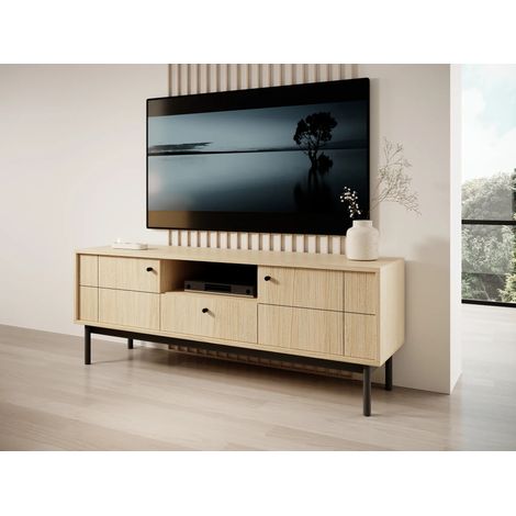 AX LIVING Schrank für TV Cypressa 154 cm Modern in Eiche Linea