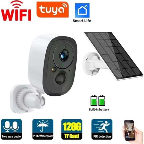 Tuya Telecamera Smart WiFi da 2 MP Plug and Play con Pannello Solare