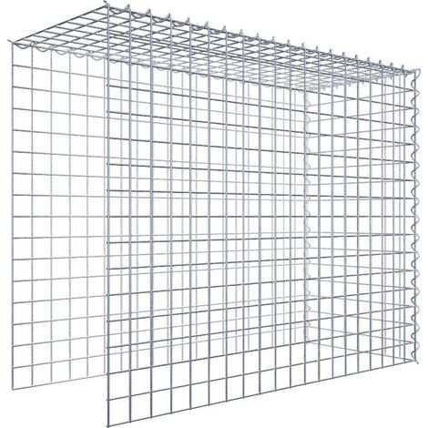 Gabiondeco - Gabion - Element de prolongation en hauteur et en longueur 100 cm x 80 cm x 40 cm (L x H x P). maille 5 x 5 cm. Spirale. Attention il manque deux grill... (1/5)
