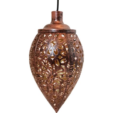 Faroles solares de hierro para exteriores, luces de jardín caladas en forma de cono, faroles colgantes de metal con forma de mariposa. (1/5)