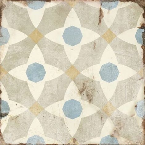 Carrelage sol effet carreaux de ciment 20x20 cm – Grès cérame émaillé – Résistant au gel – Surface mate – Pour cuisine et salle de bain
