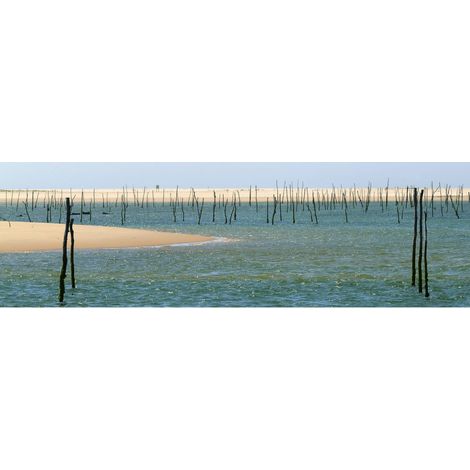 Tableau sur toile parc à huîtres 30x97 cm - Impression sur Toile Murale Décorative - Image imprimée en HD sur Toile - Toile sur Châssis en Bois FSC - Fabriqué en France (1/4)