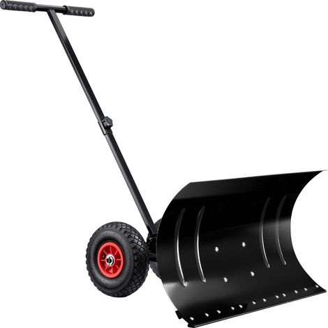 Wiltec Pala quitanieves con ruedas 74 x 43 cm, pala quitanieves de acero, pala de nieve resistente a la corrosión, pala  de nieve para limpiar la nieve (1/5)