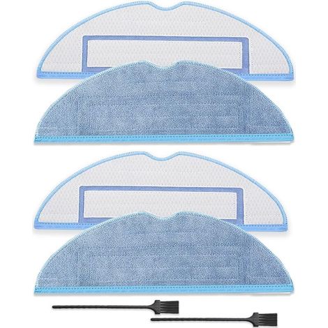 Set di 4 panni di ricambio per mocio per robot aspirapolvere Roborock S7 S7 Plus S7 MaxV S7 MaxV Plus S7 MaxV Ultra S7 Pro Ultra - Panni in microfibra lavabili e riutilizzabili - Ineasice (1/4)