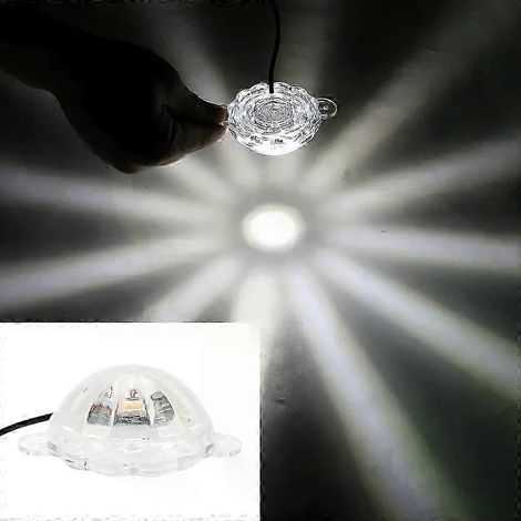1 lampe stroboscopique LED 12 V pour châssis de moto, éclairage d'ambiance, accessoire de décoration lumineuse sous caisse, universel (lumière blanche) (1/5)