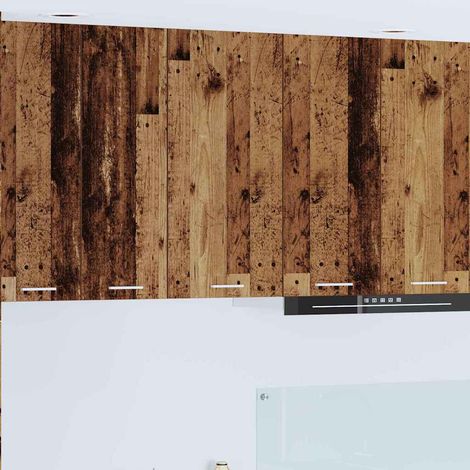 Hängeschrank Altes Holz und Weiß 40 x 31 x 80 cm Holzwerkstoff