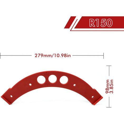 F2522-R150 Gabarit de biseautage d'angle pour le travail du bois R100-R300, gabarit de rainurage pour raboteuse électrique à grand arc, pour angles intérieurs/extérieurs (1/5)