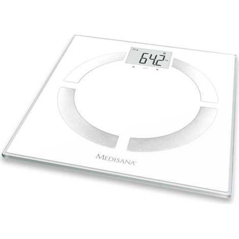Pèse-personne d'analyse corporelle Bluetooth – Mesure du poids, graisse, muscle, eau – Grand écran LCD – Reconnaissance 8 utilisateurs – Medisana (1/5)