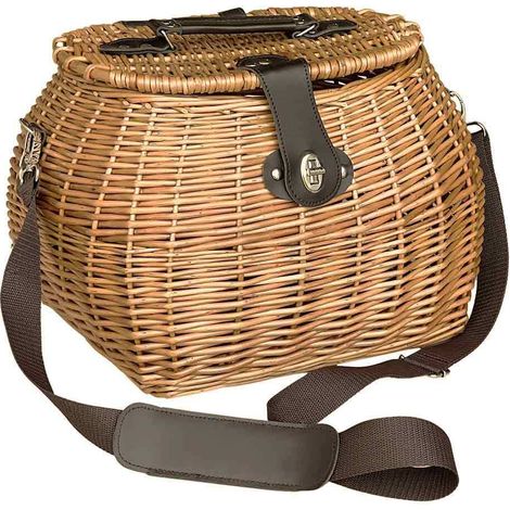 Pilzkorb, Weidenkorb mit Schultergurt, cm 32 x 27 x H 26 Lux