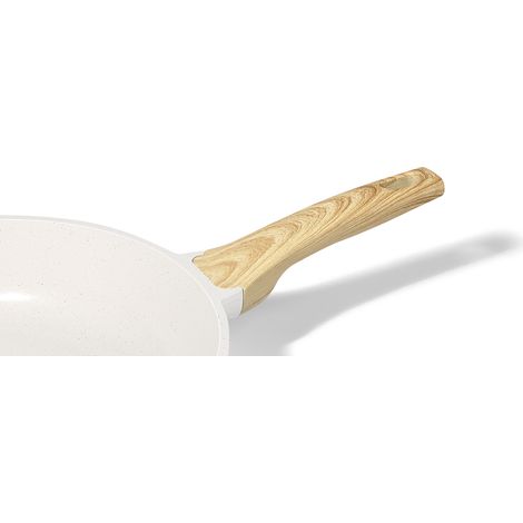 GiPP Poêle à Frire Antiadhésive en Céramique – Poêle Saine et Non Toxique, Compatible Induction, Sans PFAS ni PFOA, Passe au Lave-Vaisselle(Blanchâtre,24CM) (1/4)