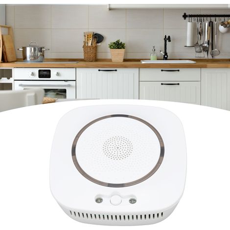 Détecteur de gaz intelligent WiFi anti-gravillons avec application de contrôle à distance pour système de sécurité domestique. Alarme gaz WiFi (norme américaine). (1/5)