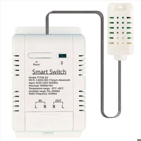 2X WiFi -16 Switch Tuya ContrôLe Sans Fil avec Surveillance de la Consommation D'ÉNergie TempéRature et Thermostat D'Humidité pour (1/5)