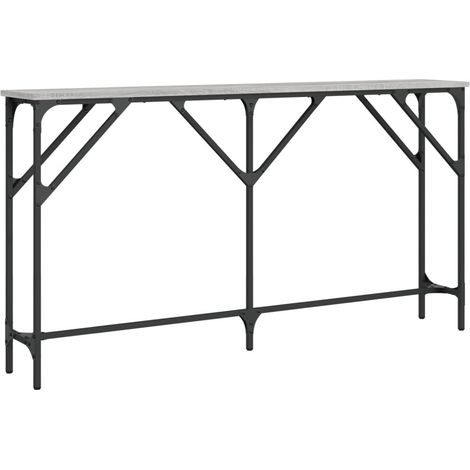 Table console sonoma gris 140x23x75 bois d'ingénierie (1/5)