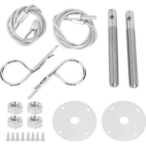 Motorhauben-Montageplatte, Motorhauben-Verriegelungsclip-Set, Autozubehör (1/5)