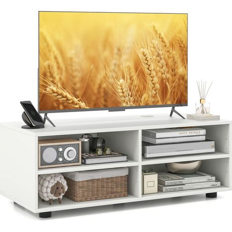 TV Stand for TVs up to 40 Inches Wooden Media Console Table Entertainment Center (1/5)