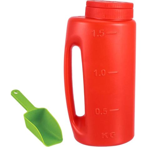 Epandeur Diatomite - 2 L - Tete Reglable - Cuillere Incluse - Pour Sel Glace Engrais Et Semences (1/5)