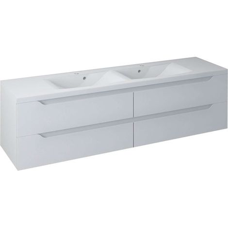 Sapho Wave - Doppelwaschtischunterschrank 180x50x48 cm, weiß WA180-3030