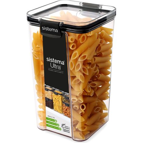 Sistema Ultra Tritan Contenitori ermetici per dispensa e cucina  1,3 l  Impilabili  Con clip  Privi di BPA (1/5)