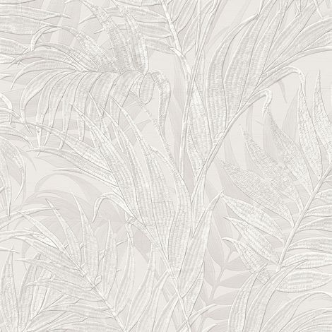 Carta da parati natura Profhome GR322101-DI Carta da parati TNT goffrata a caldo goffrata con ornamenti floreali scintillante grigio bianco-puro argento grigio-luce 5,33 m2