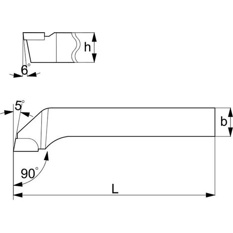 Utensile iso 6 tornitura esterna sinistro 20x20 mm x tornio Fervi bras410420lp