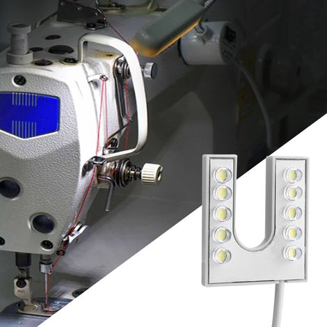 Lampe à col de cygne flexible LED avec base magnétique pour machine à coudre, prise UE 110-265V