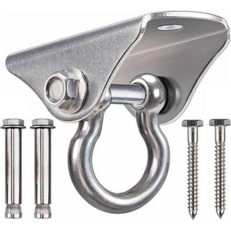 Kit De Suspension Pour Hammock - Crochets En Acier Inoxydable - Charge Élevée - Rotation 360° - Pour Siège Balançoire Et Hammock - 1 Set (1/5)