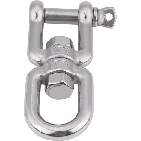 Hochleistungsfähiger Drehwirbel aus Edelstahl 304, federbelasteter Hakenring (12 mm) (1/5)