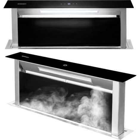 Campana extractora de encimera de 90 cm, color negro, modelo BT-290