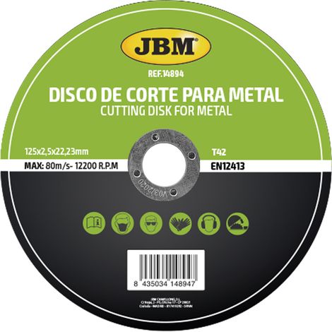 Disco da taglio metallo JBM t42 125 mm 2.5 mm