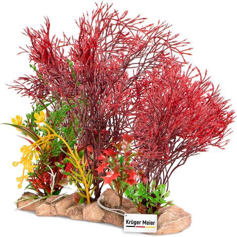 Jardin végétal Kruger Meier - Décoration végétale pour aquarium 21x8x20 cm