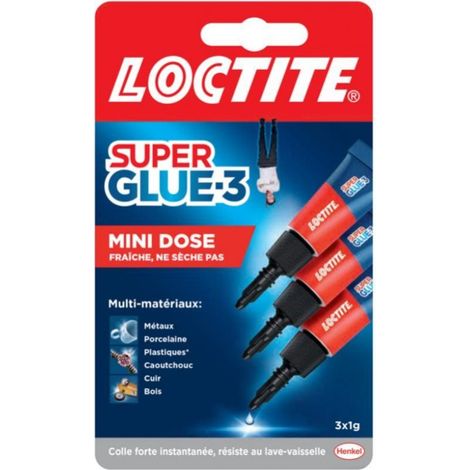 Sekundenkleber 3 Cyanacrylat LOCTITE, 3 X 1GR LOCTITE