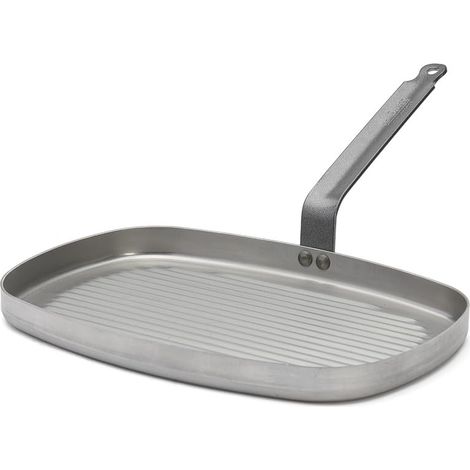 De Buyer DB5540-38 Acier Bistecchiera 1 Manico, 38 x 26 cm, Acciaio (1/3)