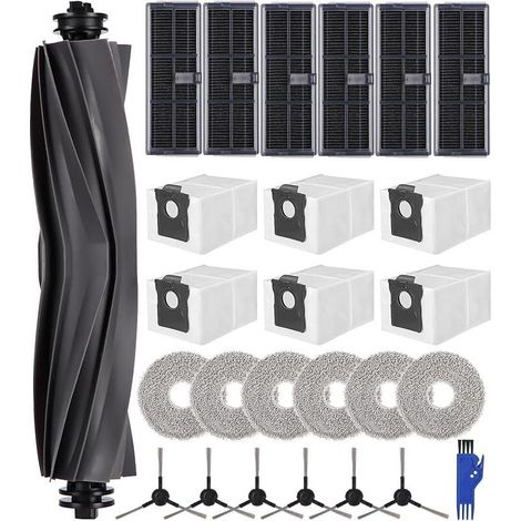 26 Kit Pices rechange Compatible pour Dreame L10s Pro Ultra Heat/ L10s Ultra Gen 2 / Mova E30 Ultra / X30 Ultra,1 Brosse Principale,6 Filtres,6 Brosses latrales,6 Sacs Poussire (1/5)