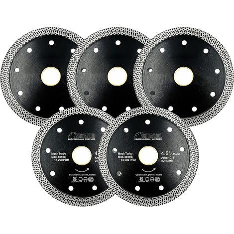 Lame de scie diamantée, polyvalente pour carrelage et granit, ensemble de 5 pièces, 5Pcs (1/2)