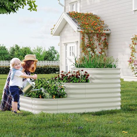 Jardinière surélevée de 78cm de profondeur,jardinière métallique extensible,jardinière de jardin,idéale pour cultiver des légumes et des fleur (1/5)