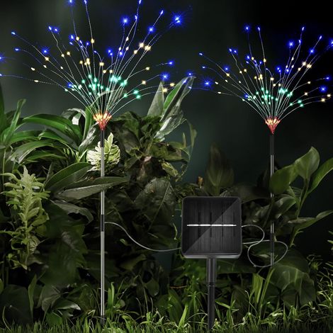 Lampes d'extérieur solaires pour jardins - Lampes solaires, panneaux solaires d'extérieur 1200 mAh, décorations de jardin pour arrière-cour (1/5)